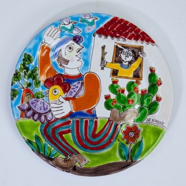 Circular Plate DS 18 cm Chicken Thief PT18DS-43 Circular Plate DS 18 cm Chicken Thief PT18DS-43